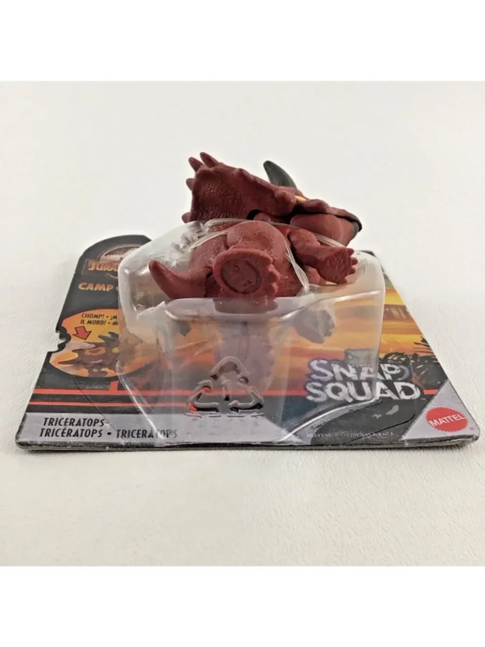 Jurassic World Snap Squad Triceratops Mini Dinosaur Action Figure Cretaceous Toy